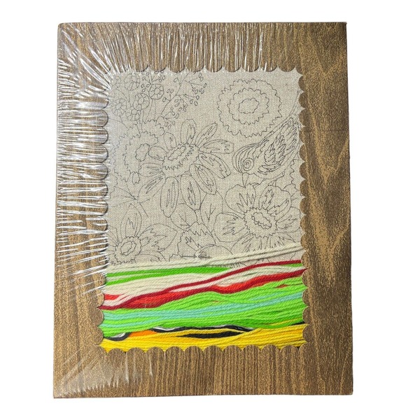 Vintage New Needle Queen Bird In A Bouquet‎ Stitchery Kit Embroidery Crewel - Picture 2 of 4